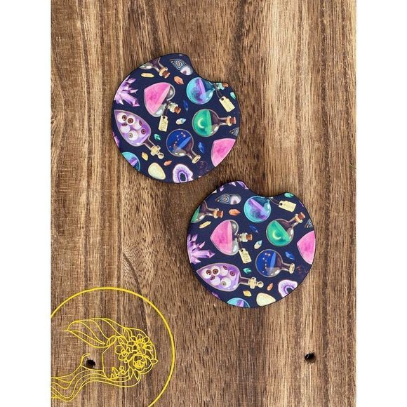 Witches Brew Neoprene Car Coaster 2 Pack - Picture 4 of 7